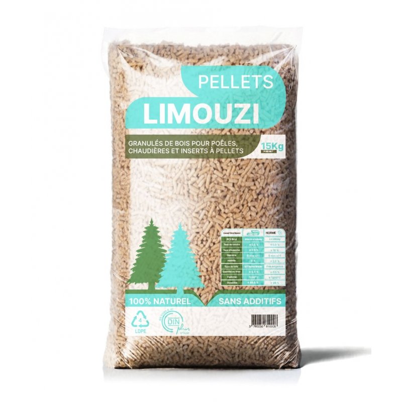 Pellet Limouzi- Palette de 66 sacs de 15 kg