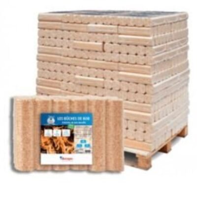 Bûches de bois compressé – 112 sacs (1120kg)