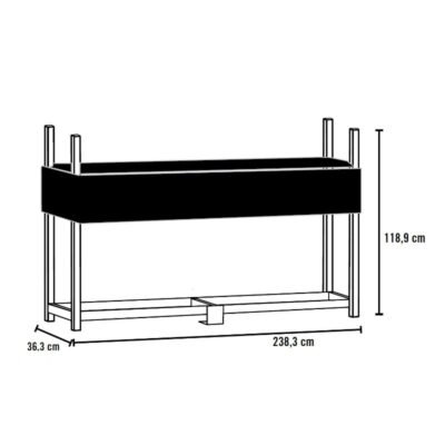Bûcher en acier moderne