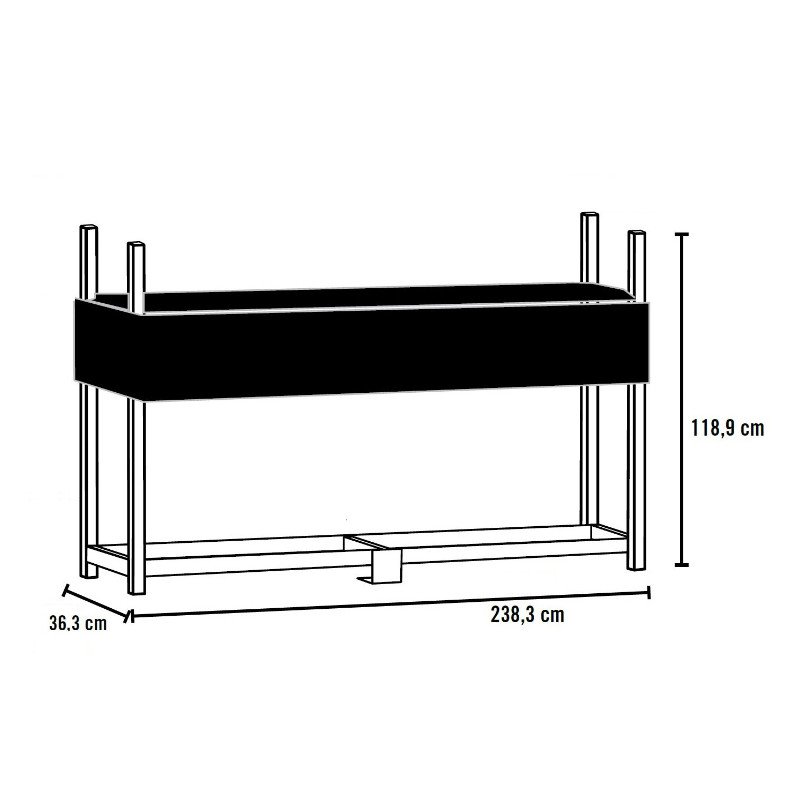Bûcher en acier moderne