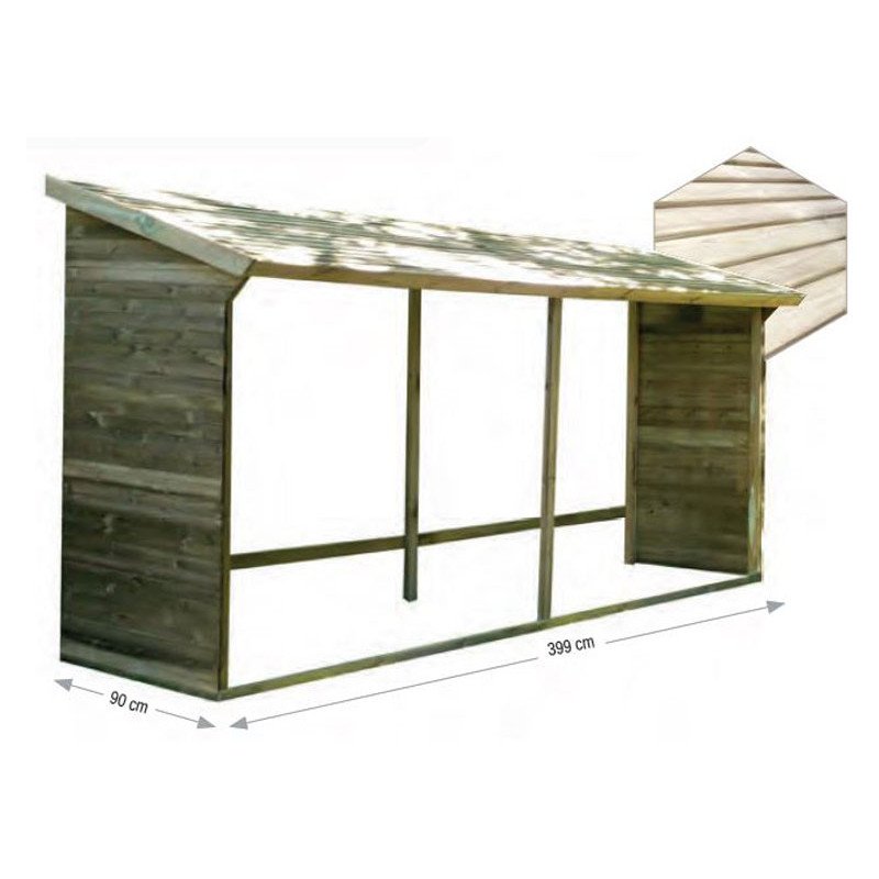 Bûcher xxl en bois traité - 5.7m3